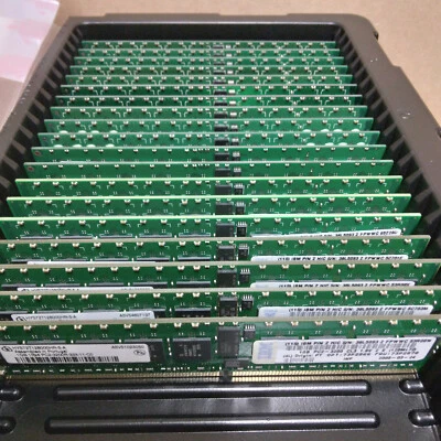 4GB (4x1GB) PC2-3200R DDR2 1Rx4 ECC Reg Memory CL3 RAM IBM 73P2870 PC2-3200 - Image 1 of 2