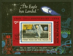 Micronesia Sc# C49, Apollo 11 Moon Landing 25th Anniv, VF/XF MNH S/S, SCV: $4.25 - Picture 1 of 1