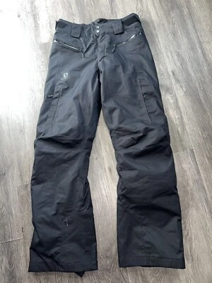 Pantalones de esquí Salomon para hombre pequeños negros piel avanzada seca 10k/10k nieve snowboard  Foto 1 de 4