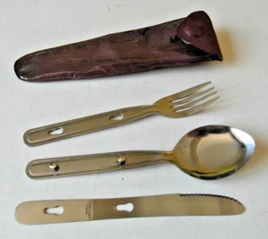 Vintage Boy Scout Compactum Cutlery Set in Original Case - Picture 1 of 3