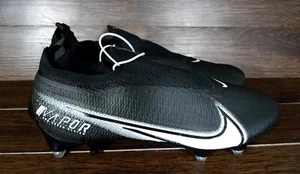 Nike Vapor Edge 360 Elite Flyknit Black/White Mens Size 12 New Rare Clear Studs - Picture 1 of 5