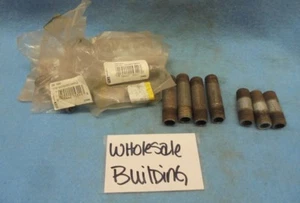 LDR 309 GALVANIZED PIPE CLOSE NIPPLE, 1/4" NPT, 14X2, 14X112, SCH 40 LOT OF 12 - Picture 1 of 4