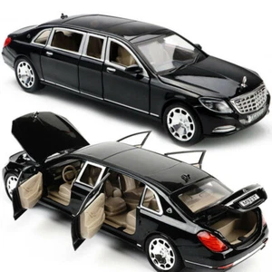 Modellino auto pressofuso 1:24 giocattolo Mercedes Maybach S600 berlina nuovo in scatola nero regalo - Foto 1 di 11