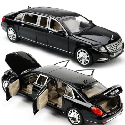 1/24 Diecast Car Model Toy Mercedes Maybach S600 Limousine New in Box Black Gift - Image 1 of 4