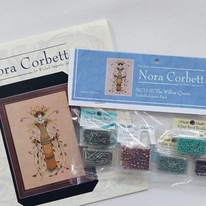 Nora Corbett The Willow Queen Beaded Cross Stitch Chart and Embellishment Pack - Picture 1 of 21