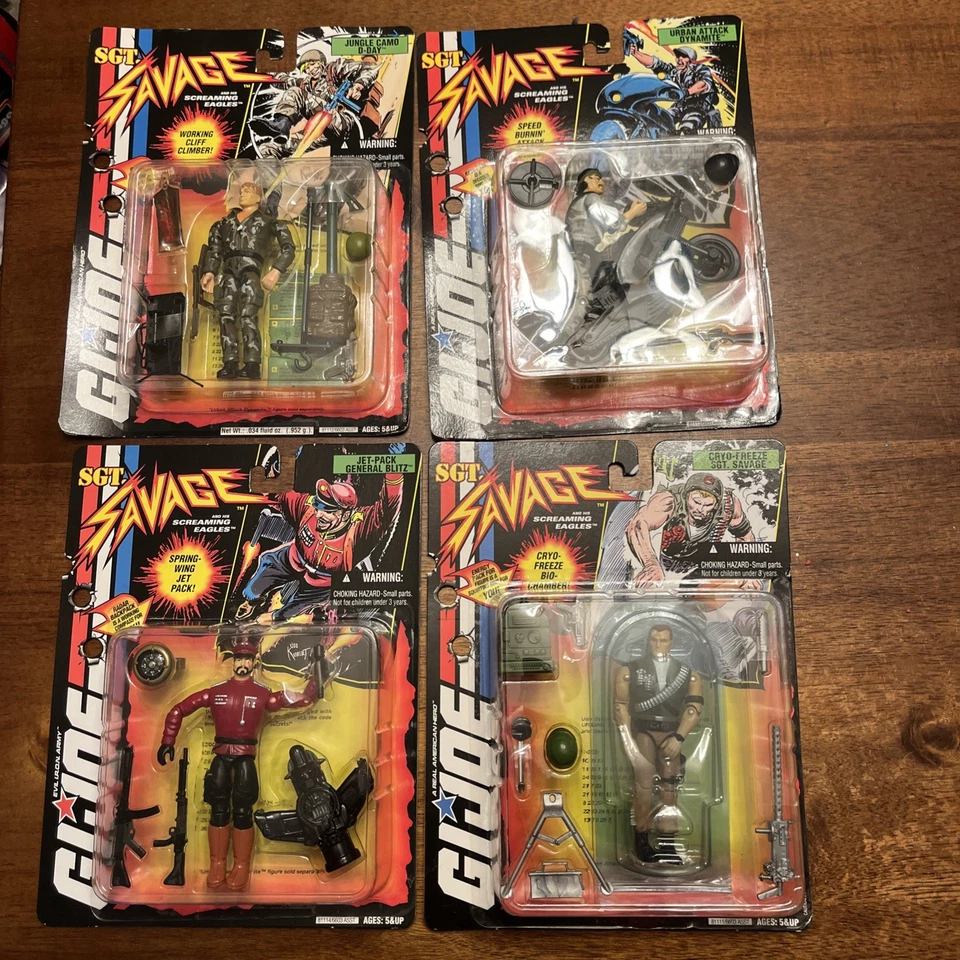 GI Joe Sgt Savage & Screaming Eagle 1994 lote CryoFreeze Urban Attack Blitz día D Foto 1 de 4