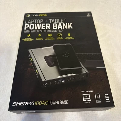 Banco de alimentación GoalZero SHERPA 100AC para computadora portátil + tableta con almohadilla de carga 22050 Foto 1 de 4
