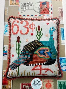 Lindy Stitches Ocellated Turkey Cross Stitch Chart Only Thanksgiving - Picture 1 of 4