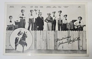Johnnie Lee Wills Vintage 1940's Fan Club Photograph Western Swing Legend - Picture 1 of 1