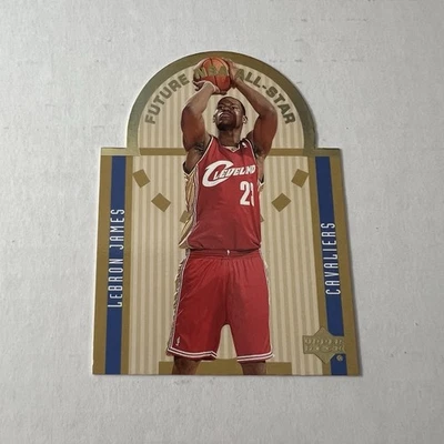 Lebron James 2003-04 Upper Deck FUTURE ALL-STAR Die-Cut Insert Rookie E15 2003 - Image 1 of 4