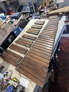 VINTAGE Marimba Xylophone Bars Bells Rosewood 3.5 Octave complete set Deagan? - Picture 1 of 16