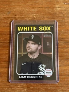 2024 Topps Heritage High Number Black Border Chrome /75 Liam Hendriks - Picture 1 of 2