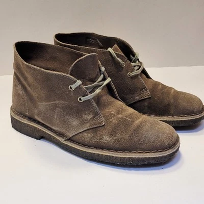 Clarks Originals Desert Chukka Boot Shoes Distressed Brown Suede Wmn's 7.5 - Image 1 of 4