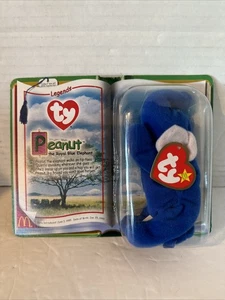 TY PEANUT The Royal Blue Elephant 1995 McDonalds Beanie Baby RARO RITIRATO sigillato - Foto 1 di 2