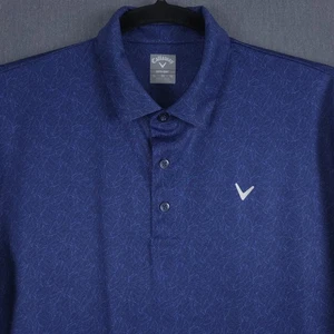 Callaway Opti-Dri Performance Golf Polo Herren XL Blau AOP Kurzarm Stretch - Bild 1 von 9