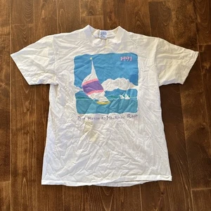 Vintage 90s Jantzen T-Shirt 1991 Single Stitch Size XL Pacific Northwest Waters - Picture 1 of 7