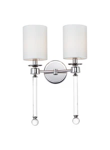 Polished Nickel Two Light Wall Sconce from the Lucent Collection - Picture 1 of 1