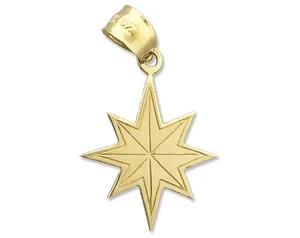 Dije de estrella de ocho puntos de oro 14K - Imagen 1 de 6