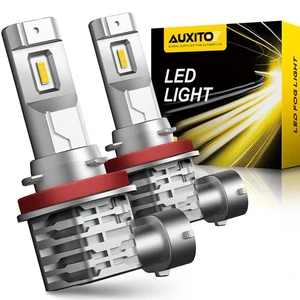 CANbus Error Free AUXITO H8 H9 H11 Yellow LED Fog Light Bulbs DRL 2400LM New US - Picture 1 of 13