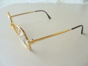 Monture lunettes ESSILOR plaqué OR vintage 70/80  bon état. 49 ▭ 17 longueur 115