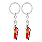 2Pcs Firefighter Keychain Decorative Fire Extinguisher Keychain Pendant Hanging