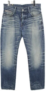 G-STAR Blades Tapered Jeans Herren W32/L32 Whiskers Fade Effekt Blau - Picture 1 of 12