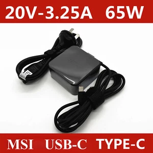 Genuine MSI ADP-65SD B 65W 20V 3.25A USB-C Laptop Charger Type C Power Adapter - Picture 1 of 6