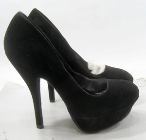 Zapatos negros de tacón alto de aguja de 5" punta redonda plataforma de 1,5" MUJERES talla 7,5 - Imagen 1 de 4