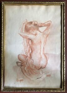 Edgar Degas  Mixed Media drawing hand signed framed art expressionist surrealism