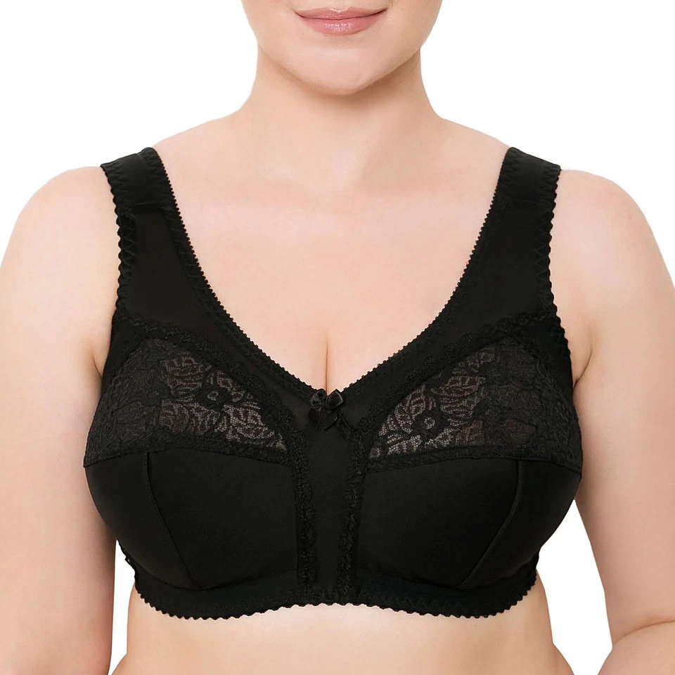 WIRELESS PLUS SIZE BRA MINIMIZER WIDE STRAPS UNLINED FULL COVERAGE 36-52CDEFGHI - Image 1 of 1