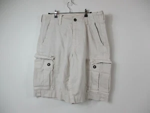 American Eagle Cargo Shorts Mens 33 Beige Pockets Cotton Casual Outdoors TAGS - Picture 1 of 12
