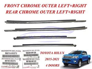 Genuine outer door belt weatherstrip seal Toyota Hilux Revo double cab 4DR 15-23 - Picture 1 of 7