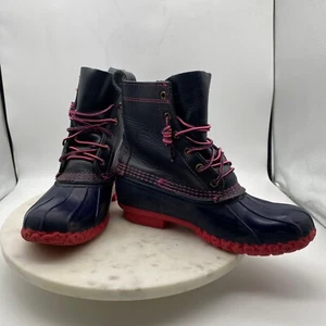SELTEN L.L. Bean Boots Duck Boots Limited Edition Navy Blau/Pink Damen 8 - Bild 1 von 17