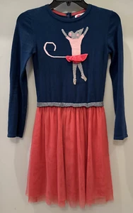 Mini Boden Blue Holiday Ballerina Mouse Party Dress - Girls Size 11-12 - Picture 1 of 15