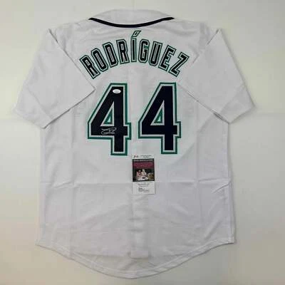 Autographed/Signed Julio Rodriguez Seattle White Baseball Jersey JSA COA Auto - Image 1 of 4