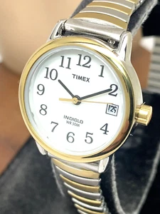 Reloj Timex Mujer TW2V47000 Indiglo Cuarzo Dos Tonos Esfera Blanca Banda de Expansión - Imagen 1 de 13