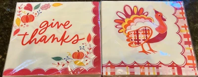 Thanksgiving Paper Dinner Napkins, 40ct 3-Ply, 15.8" x 15.8", 10pc set plates - Image 1 of 4