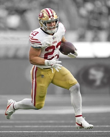 San Francisco 49ers CHRISTIAN MCCAFFREY Glossy 8x10 Photo Spotlight Print Poster Cover
