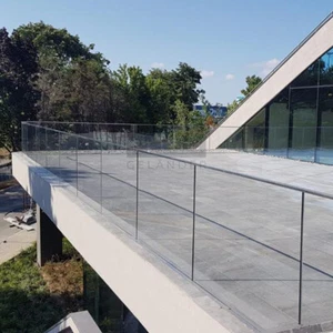 GNL Glas Ganzglasgeländer Balkongeländer Alu-Modul mit VSG aus ESG Glas und abP - Bild 1 von 12