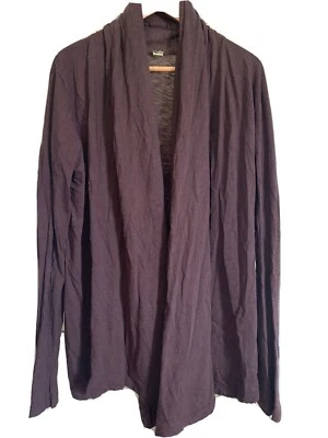 Cárdigan abierto asimétrico medio alternativo marrón 100 % algodón ropa de yoga nuevo sin etiquetas Foto 1 de 4