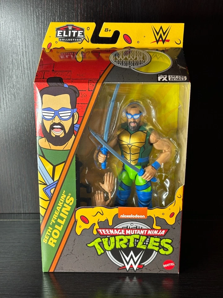 Mattel Nickelodeon WWE x TMNT Ninja Turtles Elite Collection SETH ROLLINS -NEW