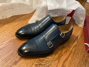 1300$ Bally Scribe blue Monks monk strap shoes   - Picture 1 of 12