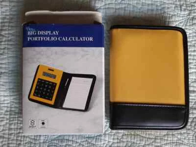 vintage Big display portfolio calculator original box dual solar/battery power - Image 1 of 4