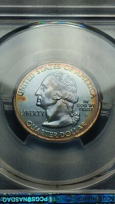 2004 D Michigan 25C Quarter PCGS MS66 Beautiful Toning                      3222 - Image 1 of 4