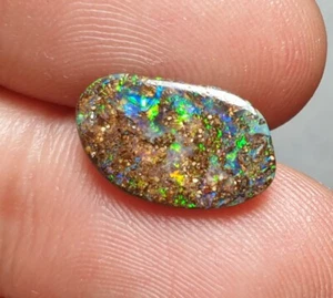 Polished Boulder Opal Winton Multi Colour Specimen 1.9 Carat Lapidary Australian - Picture 1 of 11
