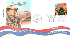 THE GULF WAR IRAQ KUWAIT 1990s DECADE CTC 2000 FLEETWOOD CACHET FDC VF UNADDR - Picture 1 of 1