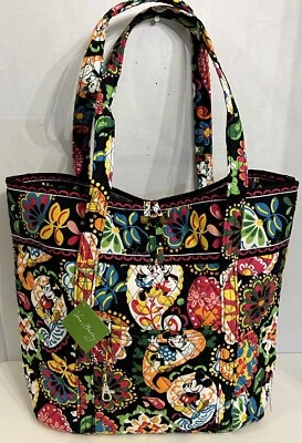 Disney Parks Vera Bradley Tote Bag  Midnight With Mickey Minnie Print NEW - Image 1 of 4