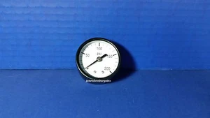 Air Compressor Pressure Gauge 1/4" Brass NPT Back Mount 200 PSI 2" Black Case - Picture 1 of 4