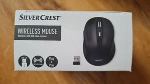 mouse wireless usb black silver crest 5 programable buttoms - Picture 1 of 5