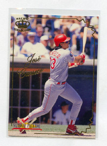1995 PACIFIC   NATIONAL PACKTIME # 9 JOSE CANSECO , TEXAS RANGERS